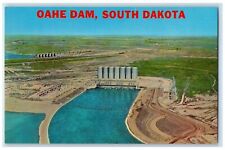 c1960s Fort Randall Dam And Panoramic View Of Dam Pickstown SD Unposted Postcard picture