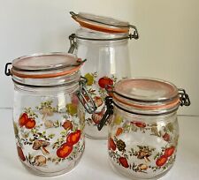 ARC France Set 3 Spice of Life Canisters Jars Mushrooms MCM picture