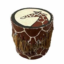 Small African Wooden Drum Giraffe African Music Instrument Traditional Ceremony picture