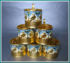 6 pieces Vintage 1930's USSR PODSTAKANNIK Russian Tea Glass Holder #3624 picture