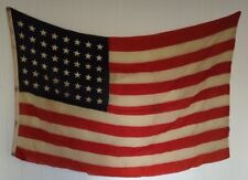 Vintage 48 Star U.S. Flag Marked Sterling All Wool 3'7