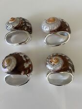 Set of 4 Hans Turnwald Vintage Seashell Napkin Rings picture