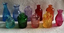 Colored Bud Vases. Lot Of 10. New Open Box. Colorful Glass. Flowers. Bud Vases picture