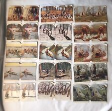 15 Vintage Stereo Photo Cards - T. W. Ingersoll - 1890’s Hunting Fishing Scenes picture