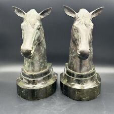 Maitland Smith Marable & Bronze Horse Form Book End Set Art Sculpture Equestrian picture