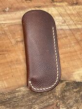 Custom Handmade Leather Slip Sheath Pouch for Folding Knives picture