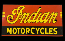 INDIAN MOTORCYCLES  PORCELAIN ENAMEL NEON SIGN 42 INCHES picture