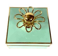 Kate Spade New York Lenox Keaton Street Trinket Jewelry Box Turquoise 3.5