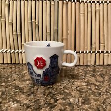 Douwe Egberts Mug Coffee Cup Hollands Scenes of Amsterdam Houses Blue White picture