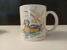 Vintage D E Miller Waterfowl Mugs Wood Duck Ceramic Coffee Cup Signed picture