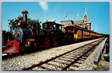 Sante Fe & Disneyland Passenger Train-Disneyland California VTG Postcard c1955 picture