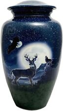 Eagle & Wolf Cremation Urns Lovely Deer, For Human Ashes Funeral Burial Pet Urn picture