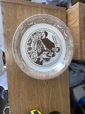 The Warmest Of Holidays Vtg 1983 Norman Rockwell Brown Holiday Pie Dish picture