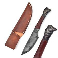 Boar Connection Hunting Knife | Hand Forged Iron Full Tang Collectible W/ Sheath picture