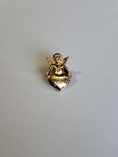 Tuesday Angel Cherub Lapel Pin Gold Color Metal by Two Sisters picture
