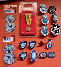 Lot Of US Air Force, Special Forces, Vietnam Miscellaneous Pins, Stickers picture