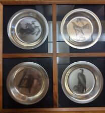 National autobond society Solid Sterling silver plates 4 Framed picture