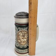 1978 Vintage Avon Beer Stein Hunting and Fishing Theme Made by Ceramarte Brazil picture