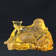Amore Jewell Laughing Buddha Maitreya W/Pocket White, (Liuli Crystal Glass)~NEW~ picture