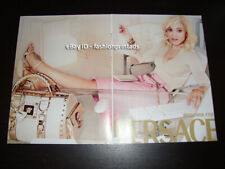 VERSACE 2-Page Magazine PRINT AD Spring 2005 MADONNA legs feet toes ankles picture