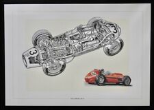1958 Ferrari 246 Formula 1 D'Alessio Ltd Ed Art Print Cutaway Technical Drawing picture