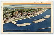 1949 Yacht Basin Aerial View Wharf Harbor Buildings Corpus Christi TX Postcard picture