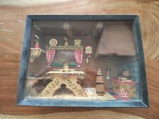 Swiss/Austrian Vintage carved folk diorama - musical box and lighting - Large picture