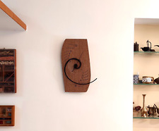 Unique Spiral Wall Clock,Delta,Walnut Finish,Mathematical, Artistic Design,Gift picture
