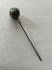Antique Victorian Sterling Silver Filigree Hat Pin 3.75 Inch picture