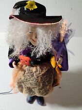 Vintage Fiber Optic Standing Witch Halloween Decor picture