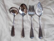 1881 Rogers FIRST COLONY 4 Serving Pcs Hammered Silverplate? Flatware Oneida Ltd picture