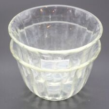 Vintage LOT (2) Ribbed Pressed Clear Glass 5.25