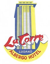 La Torre, Albergo Hotel, Lugano, Switzerland, Hotel Label, Unused picture