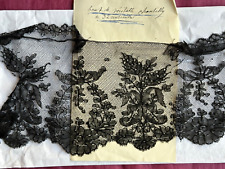 Gorgeous French Antique  REAL handmade Chantilly Lace sample 32cm picture