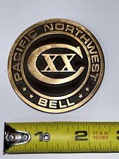 PACIFIC NORTHWEST BELL TELEPHONE SERVICE AWARD MEDALLION BALFOUR BRONZE 63mm picture