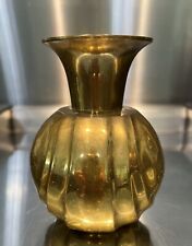 Vintage MCM Brass Vase Heavy 5 1/2” Tall picture