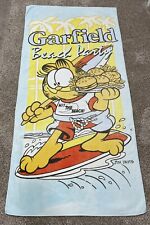 Vintage 1978 Garfield Beach Towel Pool Swimming 29” x 58” Beach Party Jim Davis picture