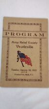 1912 Army Relief Society Vaudeville Program picture