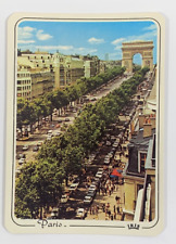 Paris The Champs Elysees and the Arc de Triomphe Postcard France Street Aerial picture