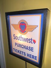 SouthWest Airlines Airport Terminal Stewardess Pilot Lighted Man Cave Sign picture