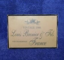 Louis BERNIER CHARDONNAY VIN DE FRANCE Vintage 1906 Heavy Stone Plaque Sign picture