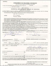 WILLIAM P. LEAR - DOCUMENT SIGNED 04/09/1965 picture