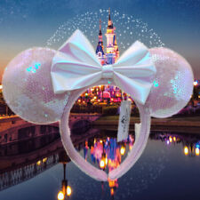 Disney'Parks Ears Anniversary Collection Minnie Mouse Pink Bow Sequins Headband picture