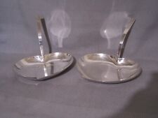 Vintage Swedish 3 Crown Silverplated Leaf Candy/Nut Dish x 2 picture