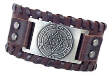 New Bracelet Leather from israel Jewish Star of David / Magen David Judaica  picture