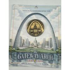 Coin Solid Brass Saint Louis Gateway Arch w/Thomas Jefferson on Back 2001 STL MO picture