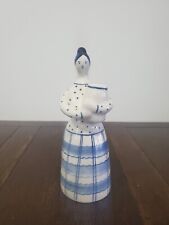 BEAUTIFUL Vintage Hand Painted Gzhel USSR Woman Figurine picture