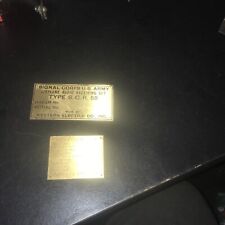 WW1 SCR 59 AIRPLANE RADIO IDENTIFICATION PLATES (2) Made by Western Electric picture