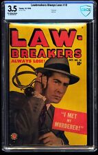 Lawbreakers Always Loose #10 CBCS 3.5 Timely (1949) -Last Issue Of The Series picture