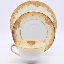 Garland Noritake Tea Cup Saucer Dessert Plate Set Porcelain Hand Painted Vintage picture